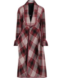 Issey Miyake - Brick Overcoat & Trench Coat Polyester - Lyst