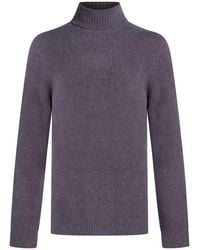 Roberto Collina - Slate Turtleneck Cotton, Polyamide, Elastane - Lyst
