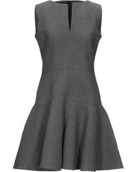 Paule Ka - Charcoal Mini Dress Viscose, Wool, Cotton - Lyst