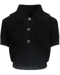 Jacquemus - Cardigan 'le cardigan campana' noir - le papier - Lyst