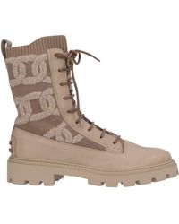 Tod's - Light Ankle Boots Leather, Textile Fibers - Lyst