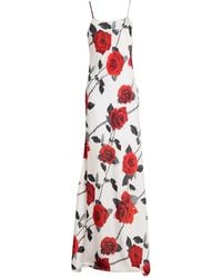 Gaelle Paris - Ivory Maxi Dress Polyester, Recycled Polyester - Lyst