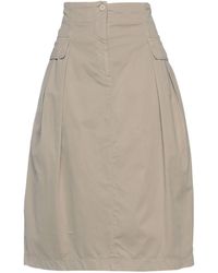 European Culture Cotton Midi Skirt in Sand Natural Womens Clothing Skirts Mid-length skirts 