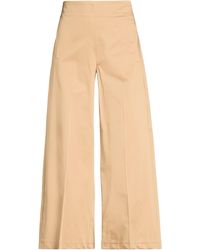 Marella - Camel Pants Cotton, Elastane - Lyst