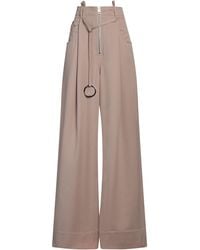 The Attico - Embellished Wool Wide-Leg Pants - Lyst