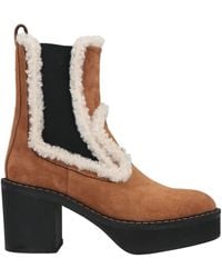 N°21 - Camel Ankle Boots Leather - Lyst