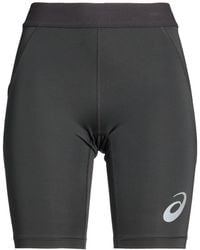 Asics - Charcoal Shorts & Bermuda Shorts Polyester, Elastane - Lyst