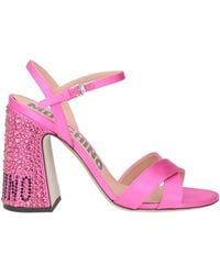 Moschino - Fuchsia Sandals Textile Fibers - Lyst
