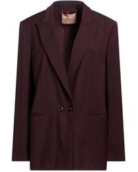 Twinset - Burgundy Blazer Polyester, Wool, Viscose, Elastane - Lyst