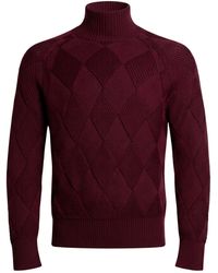 Alpha Studio - Burgundy Turtleneck Merino Wool - Lyst