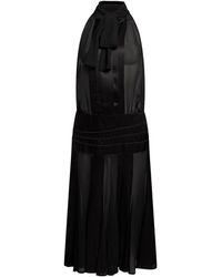Elisabetta Franchi - Midi Dress Polyester, Silk - Lyst