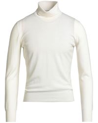 Lardini - Cream Turtleneck Wool - Lyst