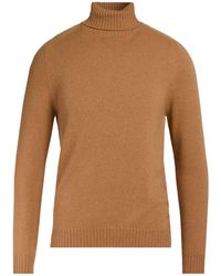 Alpha Studio - Camel Turtleneck Merino Wool - Lyst