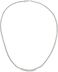 Giorgio Armani Silver Tiered Necklace in White for Men | Lyst