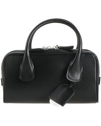BY FAR - Leather Bowler Top-Handle Bag - Lyst