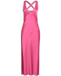 Max Mara - Fuchsia Maxi Dress Viscose, Acetate - Lyst