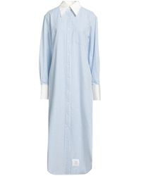 Thom Browne - Midi Dress Cotton, Silk - Lyst