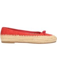 Paloma Barceló - Ballet Flats Kidskin, Natural Raffia - Lyst