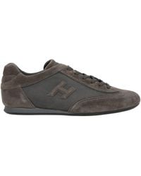 Hogan - Charcoal Sneakers Leather, Textile Fibers - Lyst