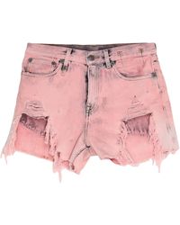 R13 Denim Shorts - Pink