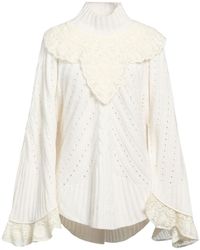 Twinset - Ivory Turtleneck Wool, Viscose, Polyamide, Cashmere - Lyst