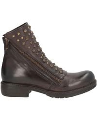JP/DAVID - Dark Ankle Boots Leather - Lyst
