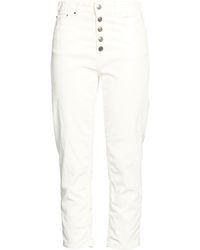 Dondup - Ivory Pants Cotton, Lyocell, Elastane - Lyst