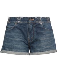 CELINE｜JEANS (SKATE SHORTS IN ELECTRIC SKY WASH DENIM ( celine-Blue-Denim-Skate-Shorts
