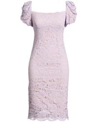 Pinko - Lilac Midi Dress Cotton, Polyamide, Viscose, Elastane - Lyst