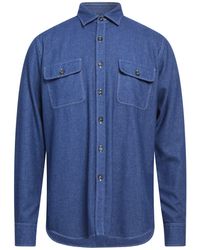 Alessandro Gherardi - Denim Shirt Wool, Polyester - Lyst
