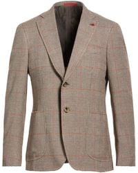 Isaia - Sand Blazer Wool, Cotton - Lyst