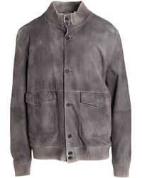 GMS-75 - Charcoal Jacket Leather, Merino Wool, Cotton - Lyst