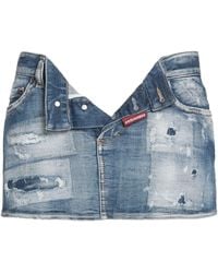 DSquared² - Denim Skirt Cotton, Polyester, Elastane - Lyst