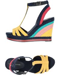 tommy hilfiger yellow wedges