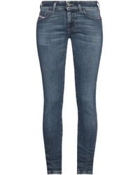 DIESEL - Jeans Cotton, Modal, Polyester, Elastane, Cow Leather - Lyst