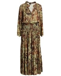 LAVI COUTURE - Military Maxi Dress Viscose, Wool - Lyst