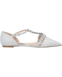 badgley mischka silver flats