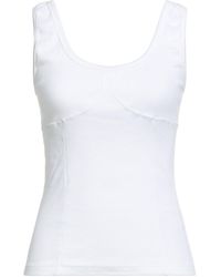 MSGM - Tank Top Cotton, Elastane - Lyst