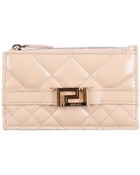 Versace - Quilted Leather Cardholder Wallet - Lyst