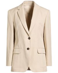 Brunello Cucinelli - Ivory Blazer Cotton, Linen - Lyst