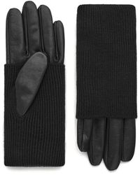 COS - Layered Leather Gloves - Lyst