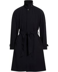 Giorgio Armani - Midnight Overcoat & Trench Coat Polyamide, Elastane - Lyst