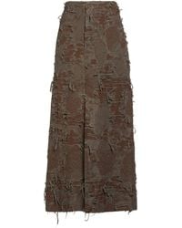 Uma Wang - Khaki Maxi Skirt Virgin Wool, Wool, Cotton, Polyamide - Lyst