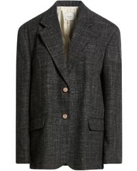Alysi - Chocolat Blazer Wool, Polyester, Linen - Lyst
