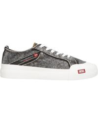 DIESEL - Charcoal Sneakers Cotton - Lyst