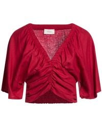 ViCOLO - Burgundy Top Linen, Viscose - Lyst