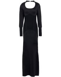Lanvin - Maxi Dress Polyester, Polyamide, Cashmere, Virgin Wool, Silk - Lyst