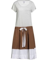Sara Roka - Midi Dress Cotton, Polyamide, Linen - Lyst