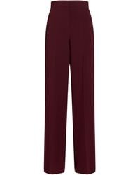 Max Mara - Burgundy Pants Triacetate, Polyester - Lyst