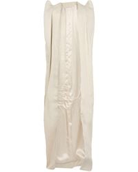 Rick Owens - Cream Overcoat & Trench Coat Linen - Lyst